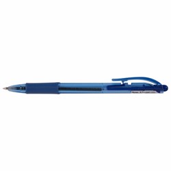 Ручка шариковая масляная автоматическая с грипом PENTEL (Япония) "Fine Line", СИНЯЯ, линия письма 0,27 мм, BK417-CN - фото 15147315