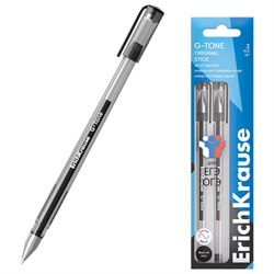 Ручки гелевые для ЕГЭ и ОГЭ ERICH KRAUSE G-Tone Stick Original, 0,5 мм, ЧЕРНЫЕ, набор 2 штуки, 39516 - фото 15163465