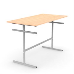 Стол для столовых на 6 мест "ССТ 1500", 1500х600х760 мм, рост 6, каркас металл, ЛДСП, цвет бук - фото 15168366