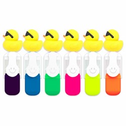 Набор текстовыделителей с топперами 6 ЦВЕТОВ НЕОН, "КРУТЫЕ УТЯТА", линия 1-4 мм, FUNSTER (ФАНСТЕР), 152647 - фото 15178737