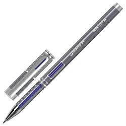 Ручка гелевая BRAUBERG "GEL ONE", СИНЯЯ, стандартный узел 0,5 мм, линия письма 0,35 мм, 144036 - фото 15180490