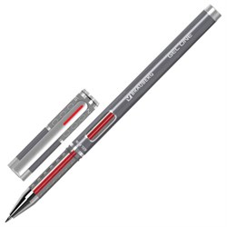 Ручка гелевая BRAUBERG "GEL ONE", КРАСНАЯ, стандартный узел 0,5 мм, линия письма 0,35 мм, 144038 - фото 15180492