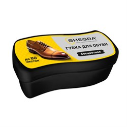 Губка-волна для обуви из гладкой кожи БЕСЦВЕТНАЯ, большой размер, SHEGRA (ШЕГРА), 700773 - фото 15194714