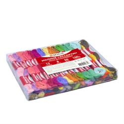 Нитки для вышивания (мулине), набор 50 цветов, 8 м, полиэфир, DEVELIA (Девелиа), 665431 - фото 15208623