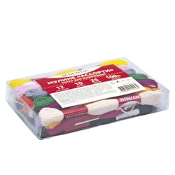 Нитки для вышивания (мулине), набор 25 цветов, 10 м, хлопок, DEVELIA (Девелиа), 665678 - фото 15208628