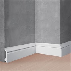 Ударопрочный влагостойкий напольный плинтус под покраску Stenopol C7122 - фото 15210981