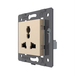 Электрическая универсальная розетка LIVOLO VL-FCT22 16A-2AP - фото 15250212