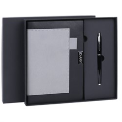 Ежедневник в наборе с ручкой А5, 144x210 мм, BRAUBERG "Style" под кожу, 160 листов, черный, 116860 - фото 15270911