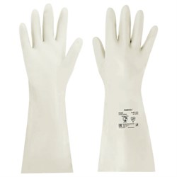 Перчатки нитриловые КЩС, EXTRA STRONG, химически устойчивые, белые, размер 9-9,5, L (большой), RABBITEX (РАББИТЕКС), 700916 - фото 15271001