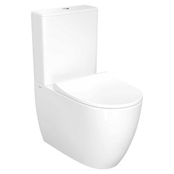 Напольный пристенный безободковый унитаз Vitra Sento Rim-ex BTW - фото 15314858