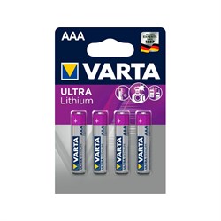 Батарейка Varta ULTRA FR03 AAA BL4 Lithium 1.5V (6103) (4/40/200) - фото 15399872