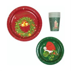 Набор бумажной посуды BOOMZEE 05 - новогодний - фото 15439215