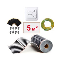 Пленочный электрический теплый пол ТеплоСофт 5м.кв. - фото 15492094