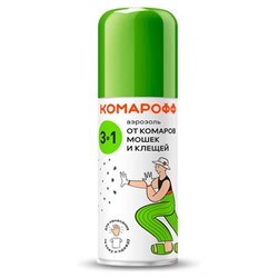Аэрозоль от комаров клещей и мошек Комарофф 66702708 - фото 15670775