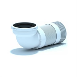 Короткий гибкий удлинитель для унитаза АНИ пласт K719R - фото 15712449