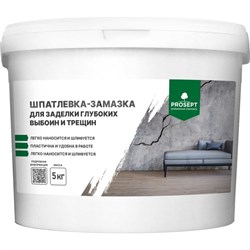 Шпатлевка-замазка для заделки глубоких выбоин и трещин PROSEPT Plastix 5 кг - фото 15720747