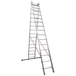 Индустриальная алюминиевая двухсекционная лестница НОВАЯ ВЫСОТА 5220206 - фото 15725905