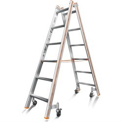 Передвижная стремянка Эйфель Комфорт - Профи 206 Роллер - фото 15772255