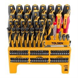 Набор отверток и вставок (бит) TOLSEN GRIPro - фото 15820431