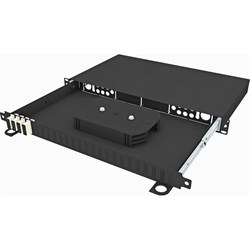 Оптический выдвижной укомплектованный стоечный кросс TopLan КРСв-Top-1U-08LC/U-OM2-BK - фото 15838189