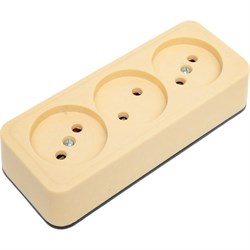 Трехместная розетка ООО Ливны-Электро РА 10-014 - фото 15870446