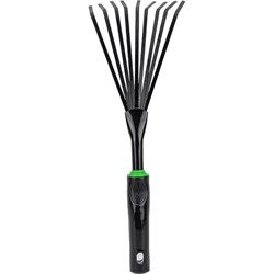 Стальные веерные мини-грабли для листьев, с пластиковой ручкой Gigant GVER-21 - фото 15893870