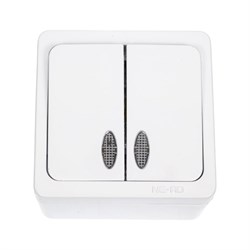 Двухклавишный выключатель NE-AD Murat - фото 15969246