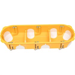 Герметичная трехместная установочная огнестойкая приборная коробка подрозетник для пустотелых, гипсокартонных и деревянных стен KOPOS KPL 64-40 Electro - фото 16069033