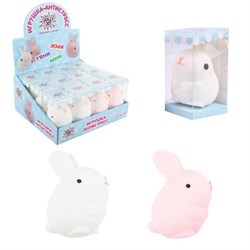 Игрушка-антистресс "ЗАЙЧИК-УШАСТИК", 9х7 см, ассорти, 2 цвета, JOLLY JOT (ДЖОЛЛИ ДЖОТ), 665801 - фото 16092117