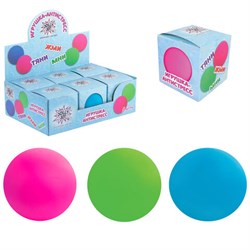 Игрушка-антистресс "ШАР", 10 см, ассорти 4 цвета, дисплей, JOLLY JOT (ДЖОЛЛИ ДЖОТ), 665812 - фото 16092127