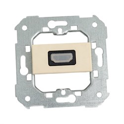 Угловая проходная розетка для подключения HDMI-разъема аудио/видео Simon S27 - фото 16099708