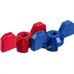 Рукоятка для шарового крана Profactor бабочка, красный/синий 1 дюйм - фото 16136939