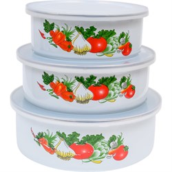 Набор эмалированных мисок Mallony FAMILIA - фото 16136991