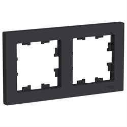 Универсальная двухпостовая рамка Systeme Electric ATLASDESIGN - фото 16138669