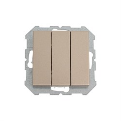 Трехклавишный выключатель LIREGUS Эпсилон IJ3 16-001-01 E/Ch - фото 16177287