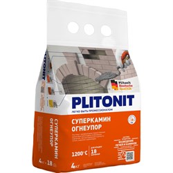 Универсальный термостойкий раствор для кладки огнеупорных кирпичей PLITONIT СуперКамин - фото 16194730
