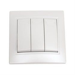 Тройной выключатель INTRO Plano - фото 16265695
