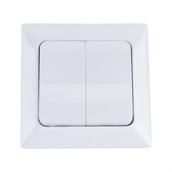 Двухклавишный выключатель NE-AD Aras - фото 16302345