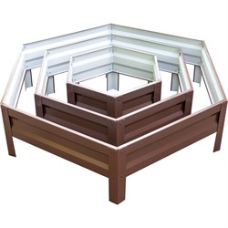 Оцинкованная трехъярусная клумба горка ООО «ТД «КАСКАД» КТГК - фото 16329449