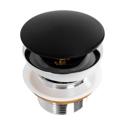 Донный клапан для ванны без сифона, крышка черный матовый Art&Max AM-DR-BL - фото 16334715