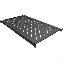 Полка универсальная NTSS глубина 750мм, крепление 19 1U, для шкафов глубиной 1000/1070/1200мм, черный RAL 9005 - фото 16351708