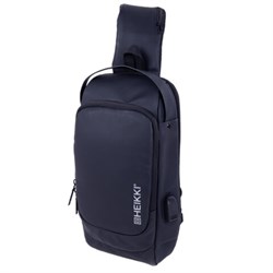 Рюкзак однолямочный HEIKKI FEATURE (ХЕЙКИ), кодовый замок, USB-порт, черный, 32x16x6 см, 273900 - фото 16371166