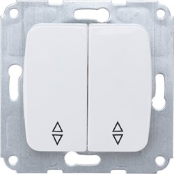 Двухклавишный проходной механизм переключателя Kranz dea - фото 16410868