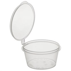 Соусник одноразовый 50 мл, Стандарт, с верхней крышкой, прозрачный, ВЗЛП, 1245П2 - фото 16416612