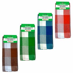 Салфетка вафельная универсальная, ХЛОПОК, 40х64 см, цветная клетка, ассорти, BOOMHOUSE (БУМХАУС), 700883 - фото 16416653