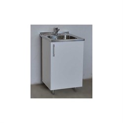 Тумба SANTREK 50*50 белый металлик фасад МДФ - фото 16430697