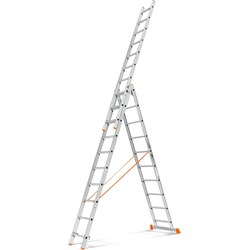 Трехсекционная лестница Эйфель Гранит 3х10 - фото 16443043