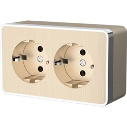 Двойная розетка WERKEL WL15-02-03 - фото 16455886