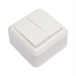 Двухклавишный выключатель Кунцево-Электро ОПТИМА А510-380 - фото 16470136