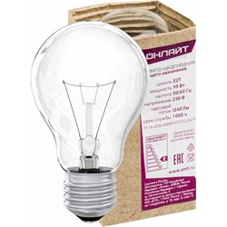 Лампа ОНЛАЙТ OI-A-95-230-E27-CL - фото 16476805